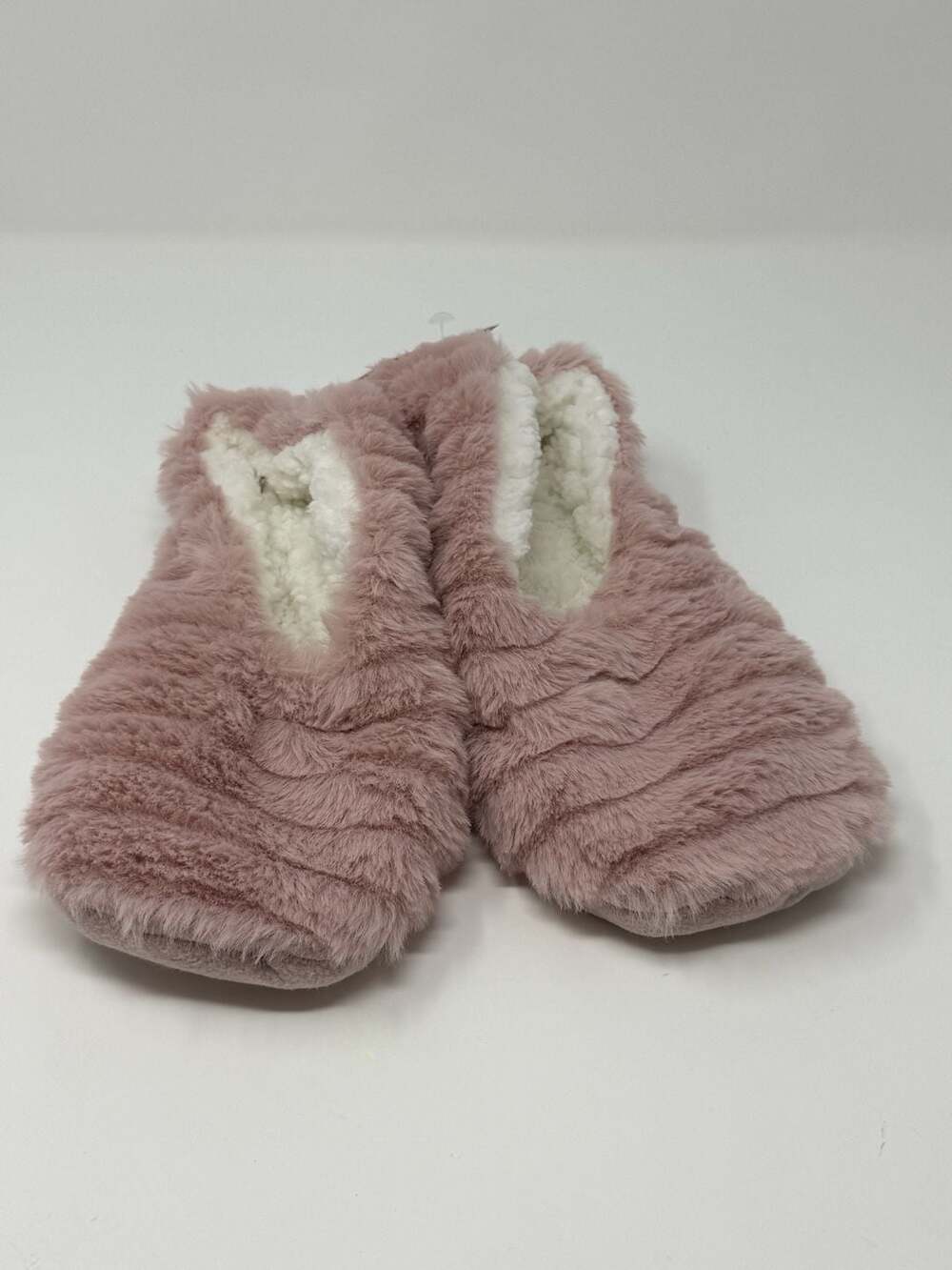 Auden Women's Faux-Fur Slipper Socks with Gripper Bottoms & FauxShearling Lining